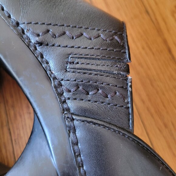 Dansko Black Leather Clogs 36 Professional Comfort‎ Nurse Shoes 6 SIENNA - Picture 10 of 11